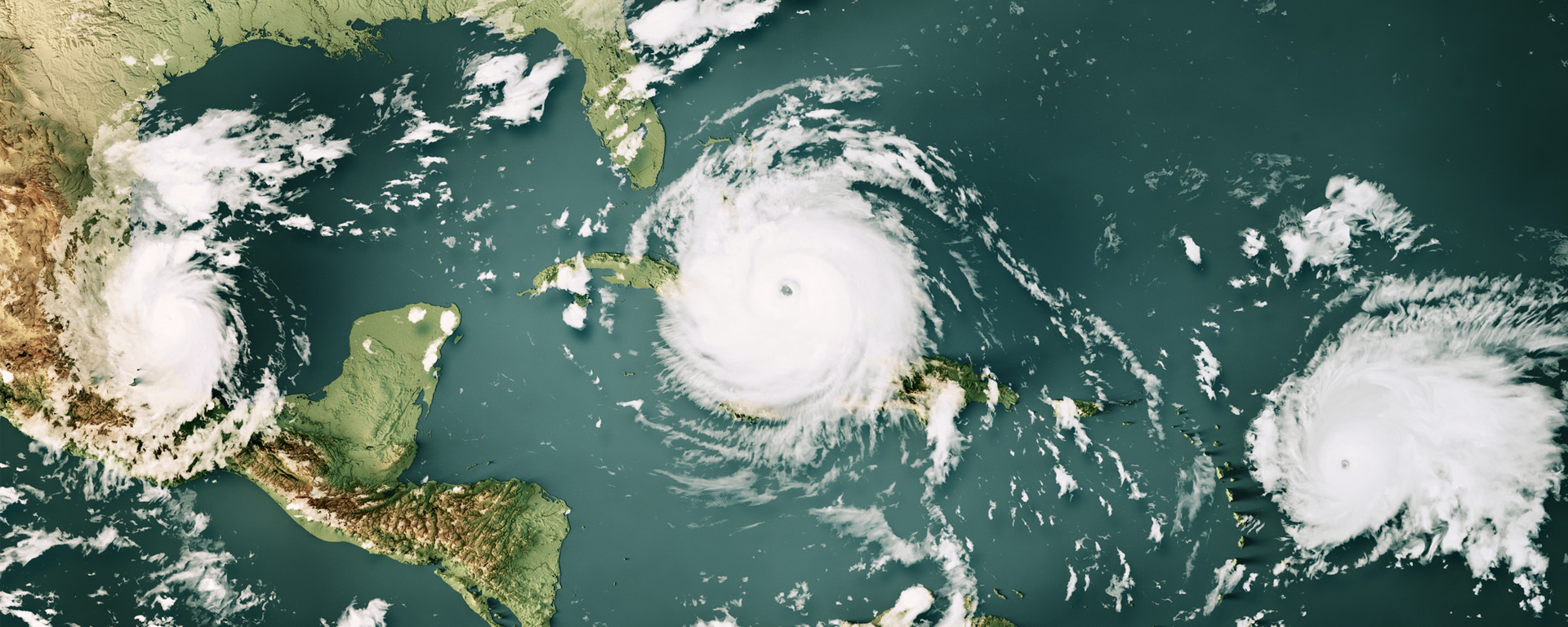 hurricane aerial view around Florida