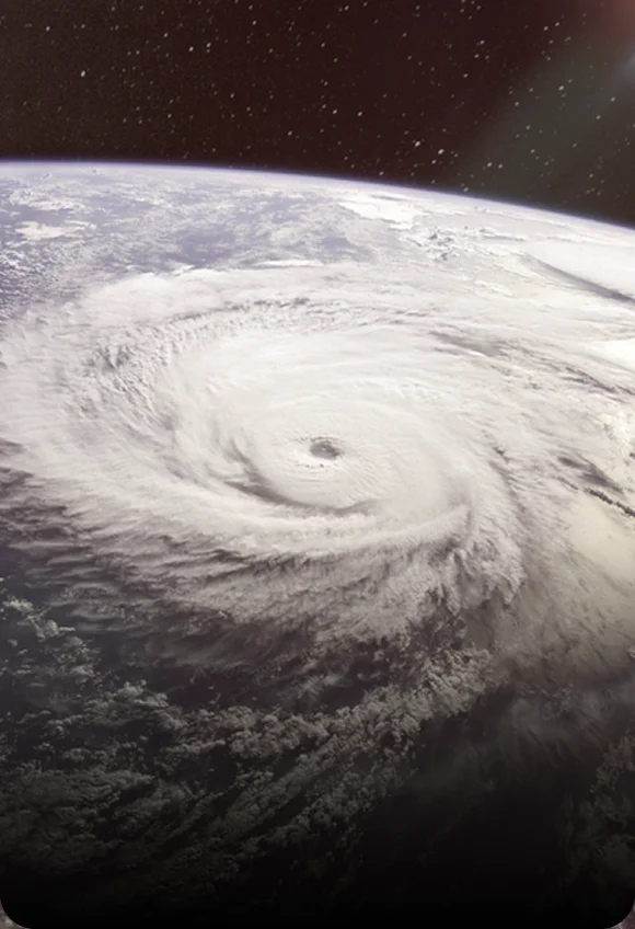 Hurricane aerial view