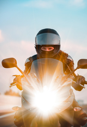 Motorcycle riding on highway